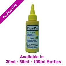 PhotoPlus Yellow Archival Pigment Ink Compatible with Epson printers - 30ml, 50ml, 100ml