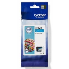 Genuine Standard Capacity Brother LC424 Cyan Ink Cartridge.