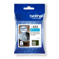 Genuine Standard Capacity Brother LC422 Cyan Ink Cartridge.