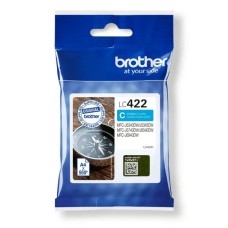 Genuine Standard Capacity Brother LC422 Cyan Ink Cartridge.