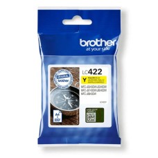 Genuine Standard Capacity Brother LC422 Yellow Ink Cartridge.