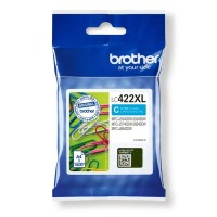 Genuine High Capacity XL Brother LC422XL Cyan Ink Cartridge.