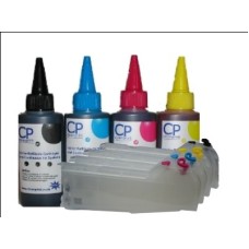 Brother Compatible LC970 LC1000 Extended Refillable Cartridges with 400ml of Universal Ink.