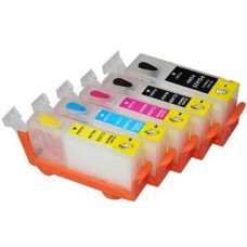 Refillable Cartridges for Canon PGI-525 & CLI-525 Cartridges - 5 Cartridge Set.