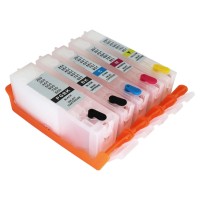 Refillable Cartridges for Canon PGI-550 & CLI-551 Cartridges - 5 Cartridge Set.