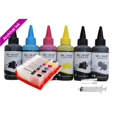 Refillable Cartridge Kit for Canon PGI-570-CLI-571, 6 x Cartridge Set with SplashJet Ink.