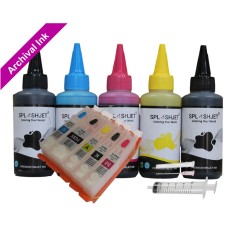 Refillable Cartridge Kit for Canon PGI-570-CLI-571, 5 x Cartridge Set with SplashJet Ink.