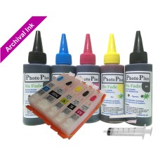 Refillable Cartridge Kit for Canon PGI-570-CLI-571,  5 x Cartridge Set with PhotoPlus Archival Ink.
