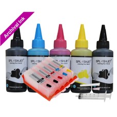 Refillable Cartridge Kit for Canon PGI-580-CLI-581, 5 x Cartridge Set with SplashJet Inks.