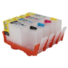 Refillable cartridge set For HP 364 - 4 Set Cartridges.
