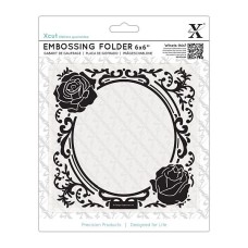 Xcut 6 x 6'' Embossing Folder - Rose Frame.