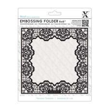 Xcut 6 x 6'' Embossing Folder - Lace Frame Delicate.