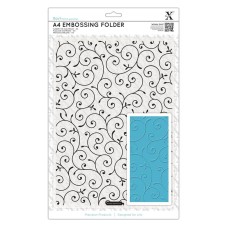 Xcut A4 Embossing Folder - Delicate Flourishes. Xcut A4 Embossing Folder - Delicate Flourishes.