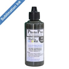 100ml Black sublimation ink for Ricoh Sawgrass Printers for Mug & T-Shirt printing, PhotoPlus brand.