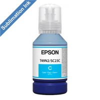 140ml Bottle of Epson T49N2 Cyan Dye Sublimation Ink.