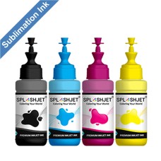4 Colour set of Dye Sublimation Ink for Epson EcoTank Printers using 664 & 773 Series Inks, Splashjet.