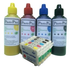 Epson Compatible T1005 Sublimation Refillable Cartridge Kit.