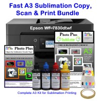 A3+ Multi Function Sublimation Printer Bundle, Epson WF-7830 & HobbyPrint® Kit, With Support