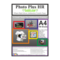 100 sheets PhotoPlus HR, A4 High Release, Multi-Surface Sublimation Transfer Paper - 105gsm.