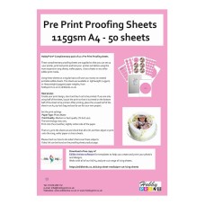 50 Sheets of 115gsm A4 Edible Print Lightweight proofing paper.