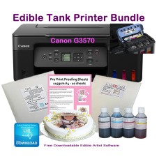 Edible G3570 Ink Tank Printer Bundle with Edible ink, with edible Paper Options