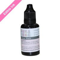 30ml Bottle of Black Edible Ink for Canon Printers.