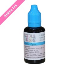30ml Bottle of Cyan Edible Ink for Canon Printers.