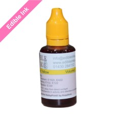 30ml Bottle of Yellow Edible Ink for Canon Printers.