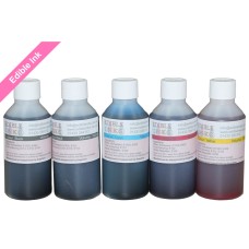 500ml Bottled Edible Ink for Canon Printers - 5 x 100ml Set of CMYKK.
