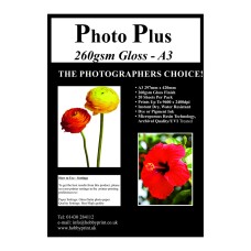 PhotoPlus Photo Paper A3 Premium Gloss 260gsm - 20 Sheet Pack